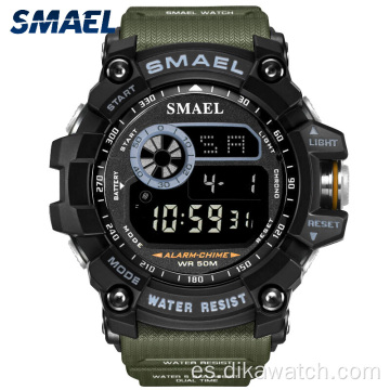 SMAEL Relojes digitales militares Reloj impermeable con alarma para hombres